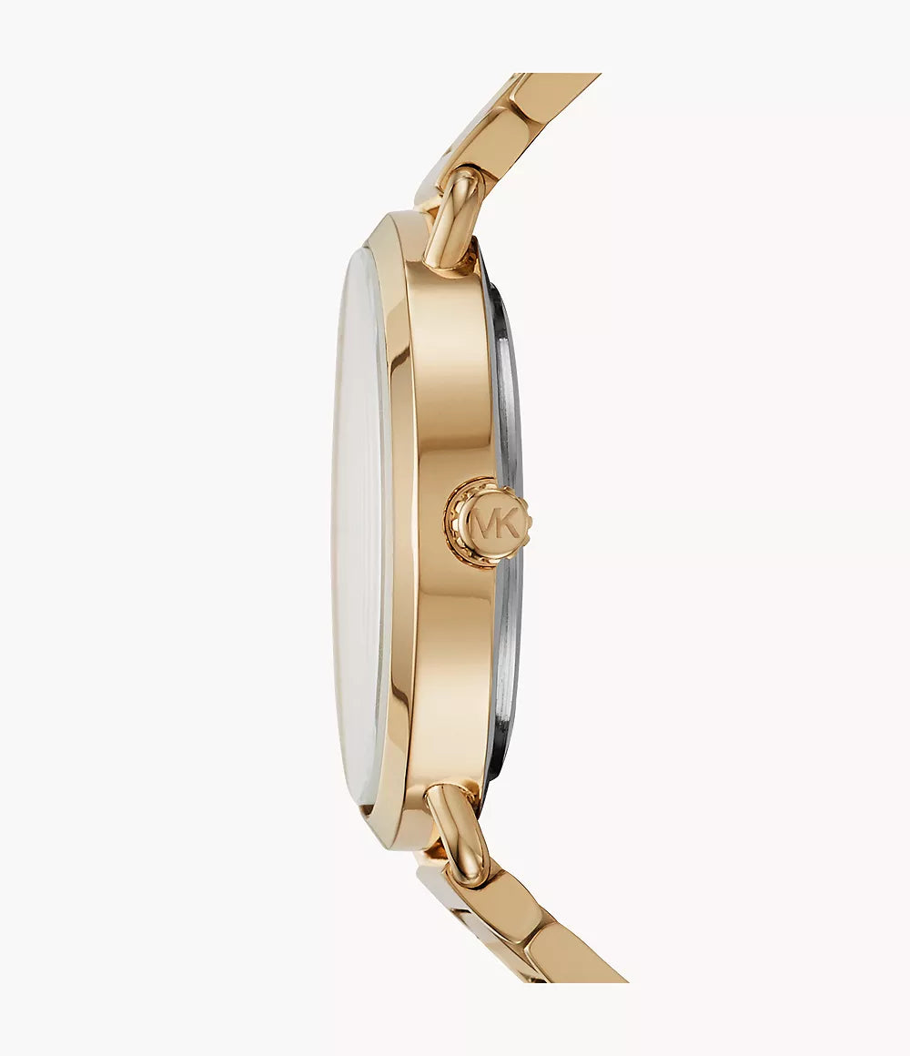 Michael Kors Portia Gold-Tone Two-Hand Sub-Eye Watch
