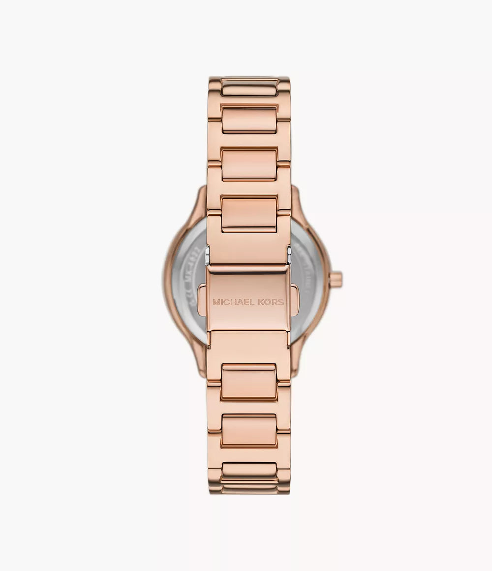 Michael Kors Sage Three-hand Rose Gold-tone Steel Watch