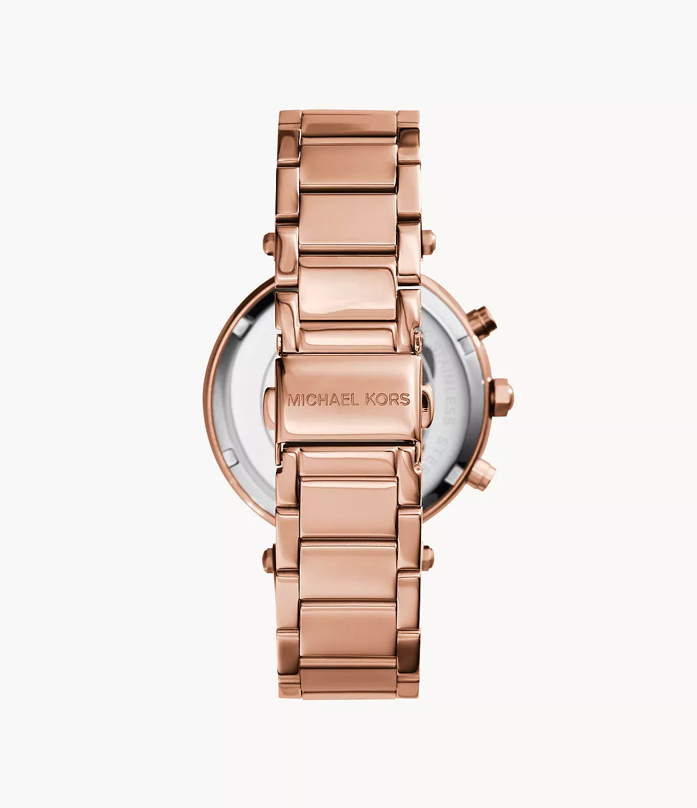 Michael Kors Parker Chronograph Rose Gold-Tone Stainless Steel Watch