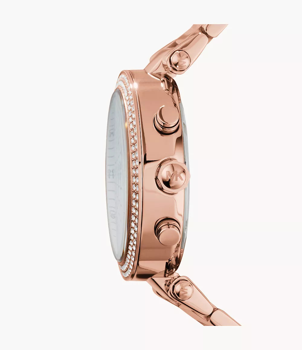 Michael Kors Parker Chronograph Rose Gold-Tone Stainless Steel Watch