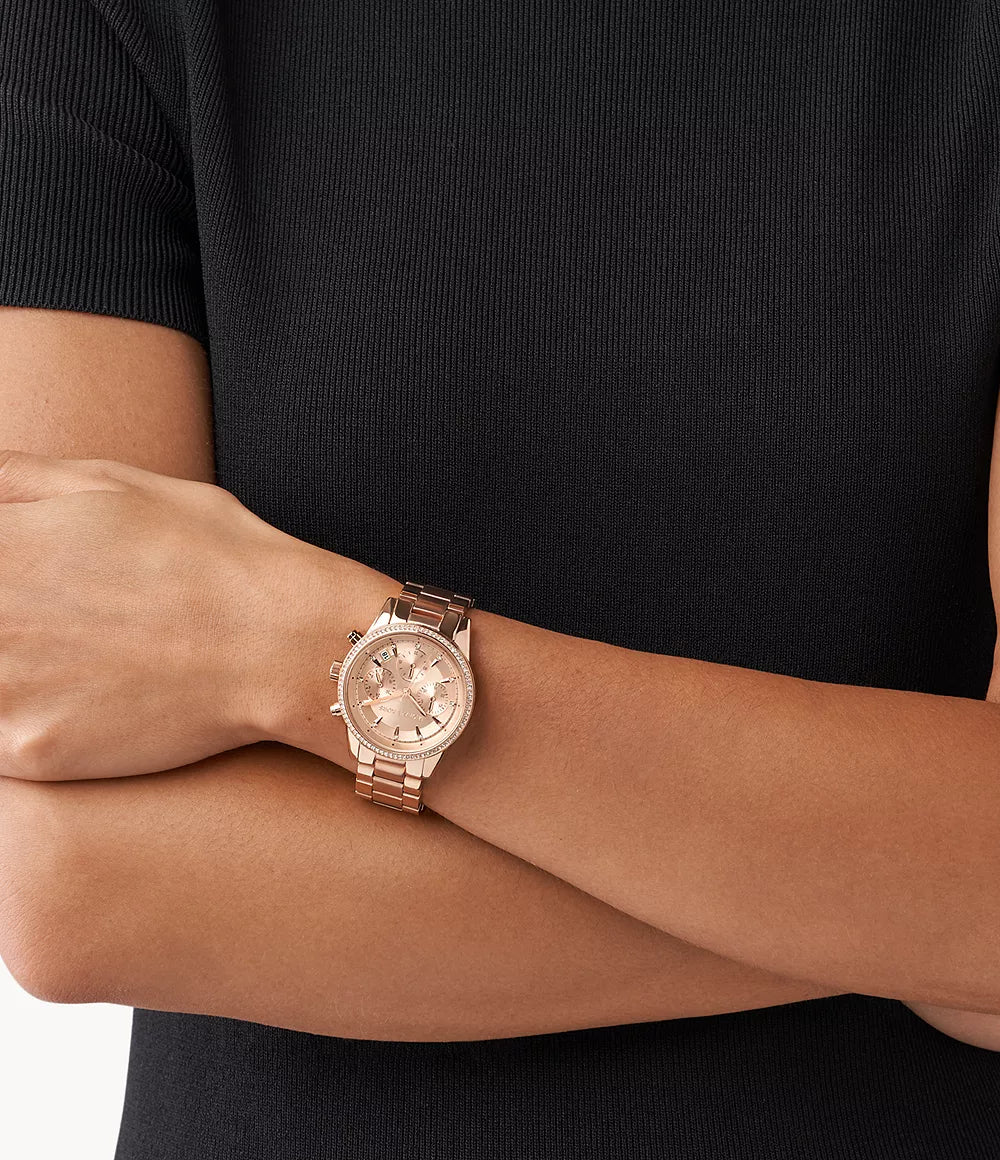 Michael Kors Ritz Chronograph Rose Gold Stainless Steel Watch