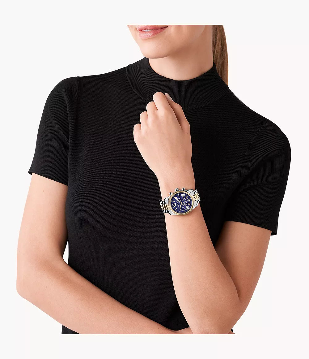 Michael Kors Lexington Chronograph Two-tone Stainless Steel Watch