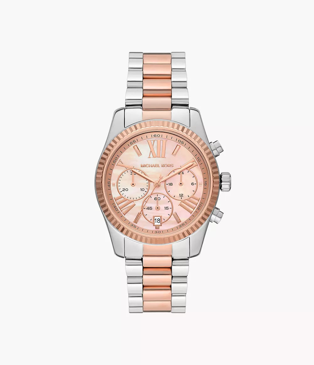 Michael Kors Lexington Chronograph Two-tone Stainless Steel Watch