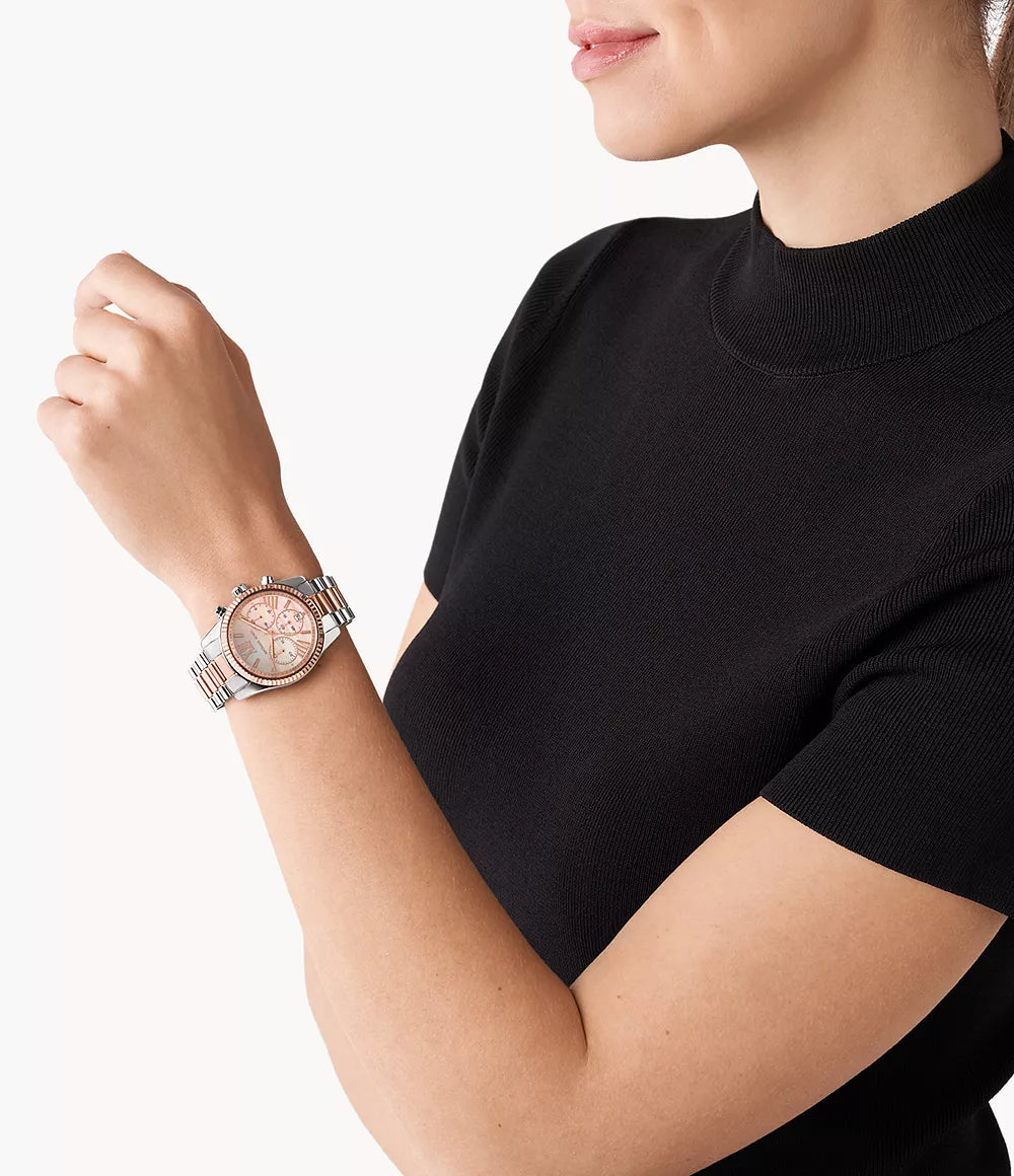Michael Kors Lexington Chronograph Two-tone Stainless Steel Watch