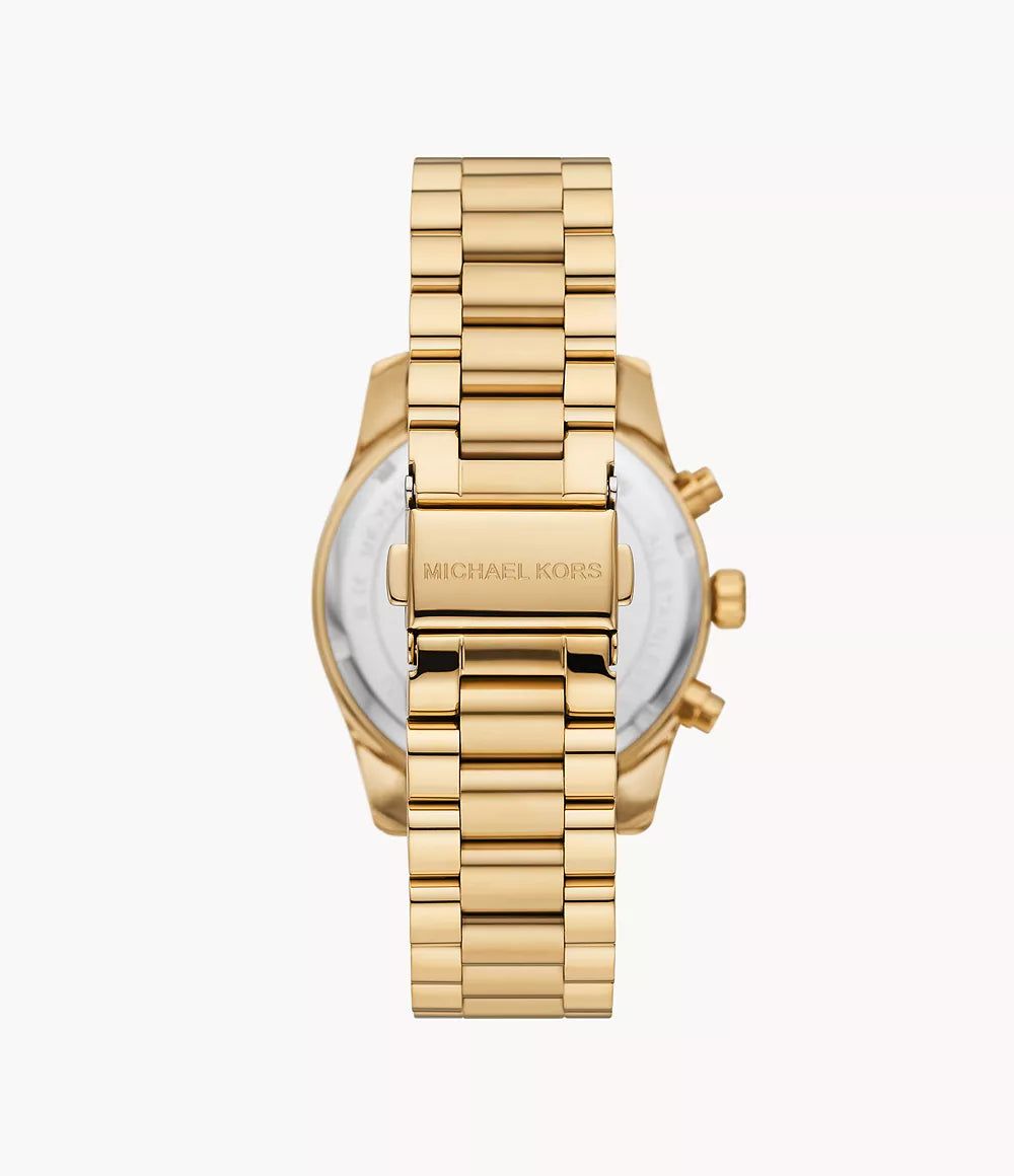 Michael Kors Lexington Lux Chronograph Gold-tone Stainless Steel Watch