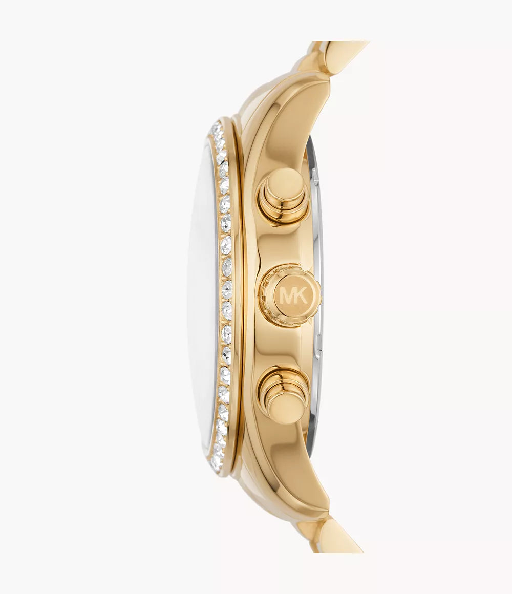 Michael Kors Lexington Lux Chronograph Gold-tone Stainless Steel Watch