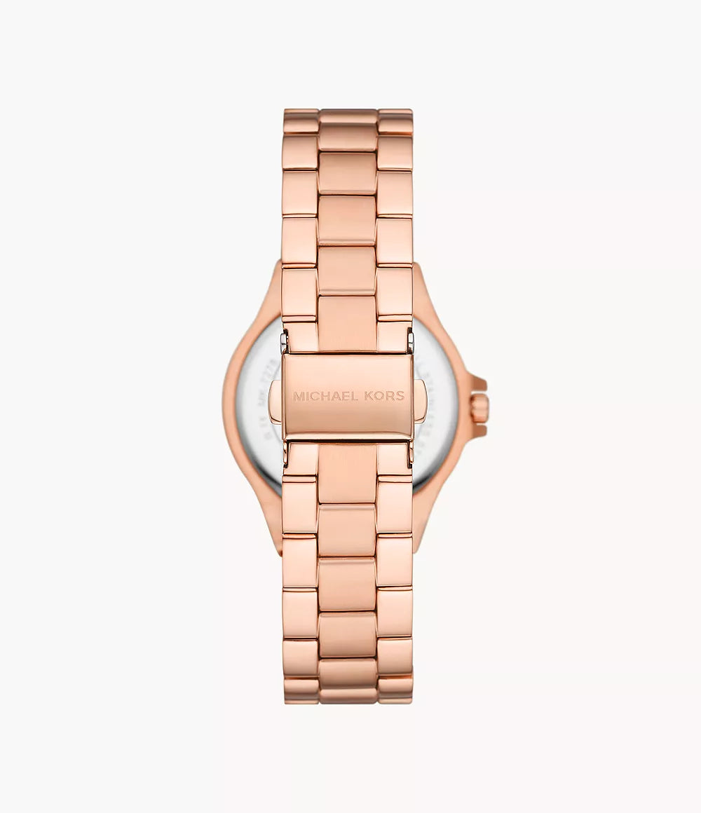 Micheal Kors Mini Lennox Three-hand Rose Gold-tone Steel Watch