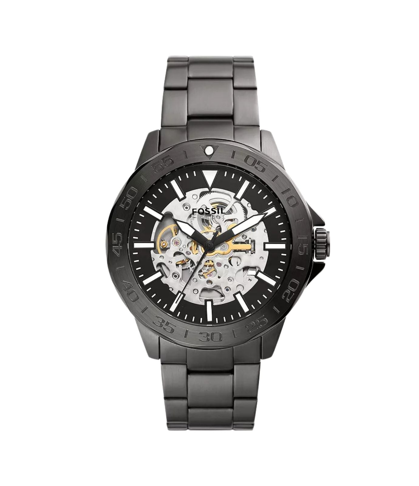 Fossil Bannon Automatic Smoke Stainless Steel Watch