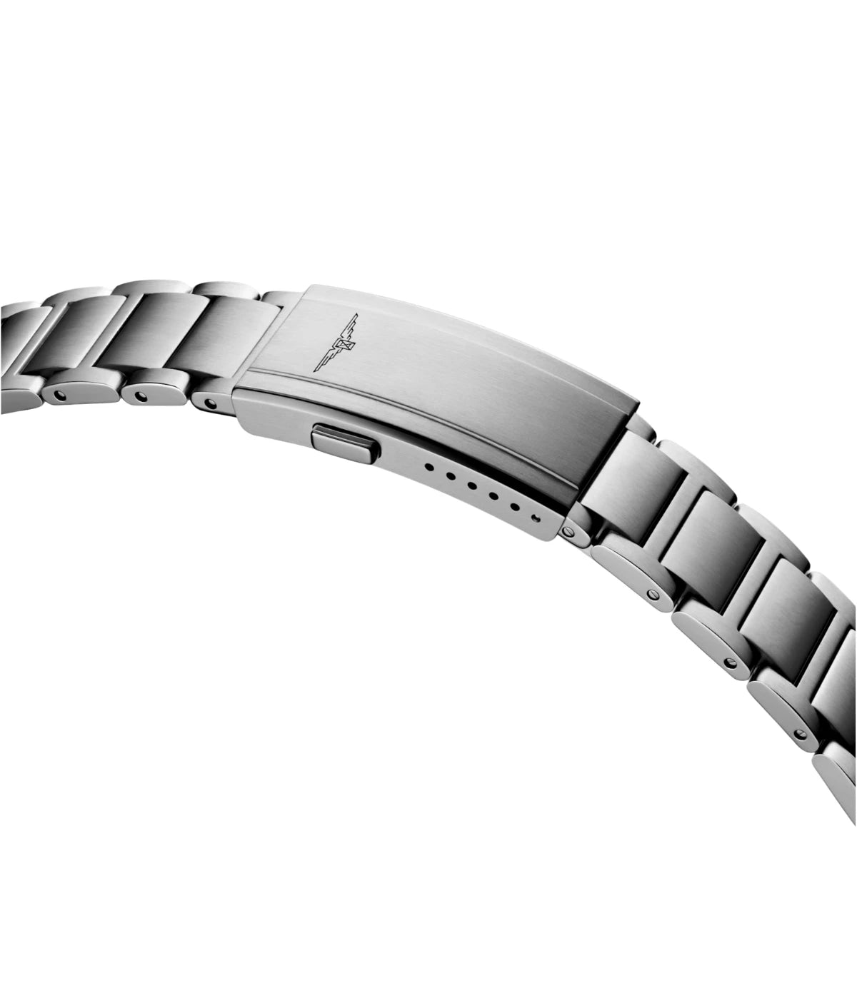 Double safety folding clasp on the stainless steel bracelet of the Longines HydroConquest 42mm L3.769.4.56.6