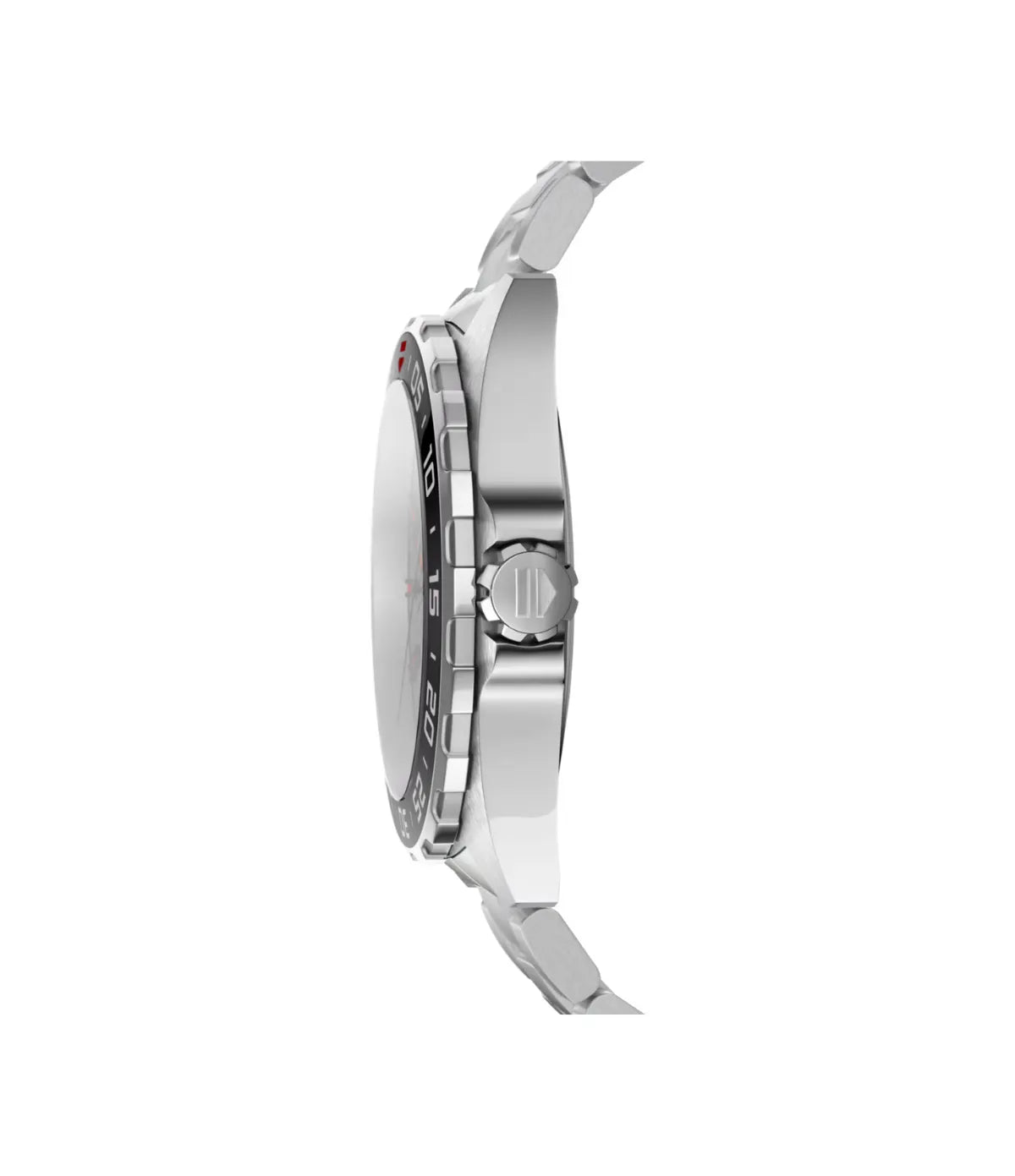 TAG Heuer Formula 1 Quartz 43mm WAZ1018.BA0842 side profile - men's 43mm swiss quartz watch with grey dial, available in Sri Lanka at TimeVault