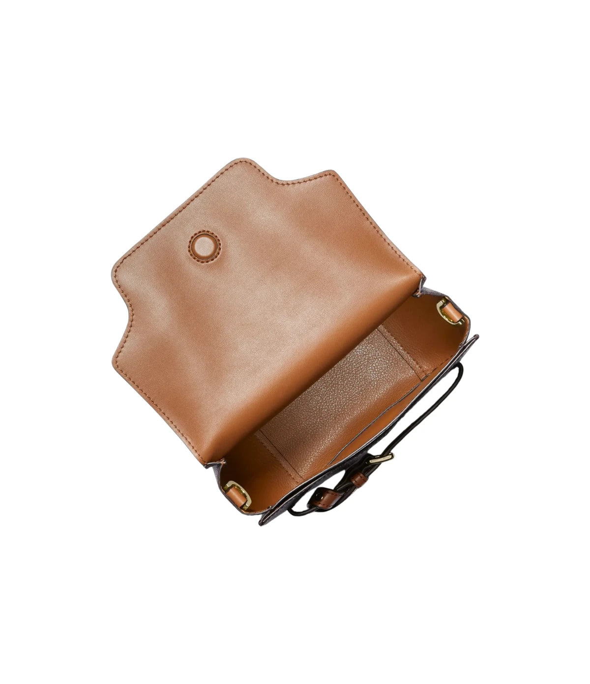 Back view of the Michael Kors Emilia Small Crossbody Bag 35S2GU5C1B showing the exterior slip pocket and removable strap