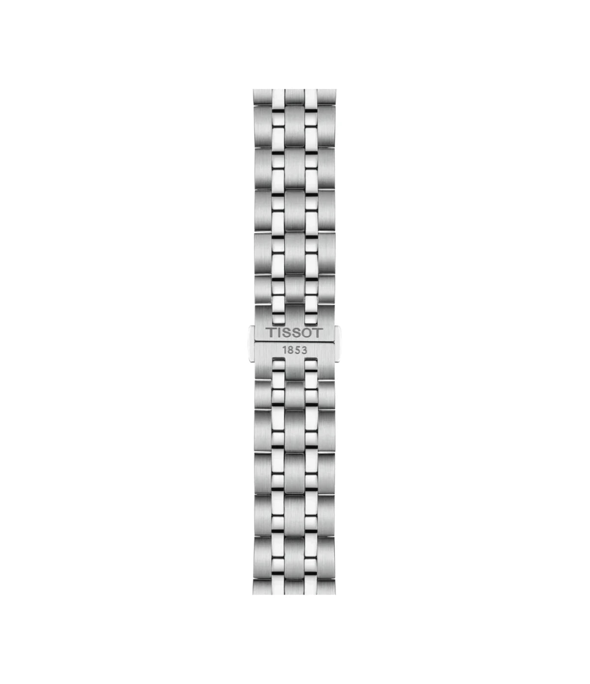 Close-up of the Tissot Classic Dream 40mm T1584071103100 stainless steel bracelet with interchangeable quick release system and butterfly clasp