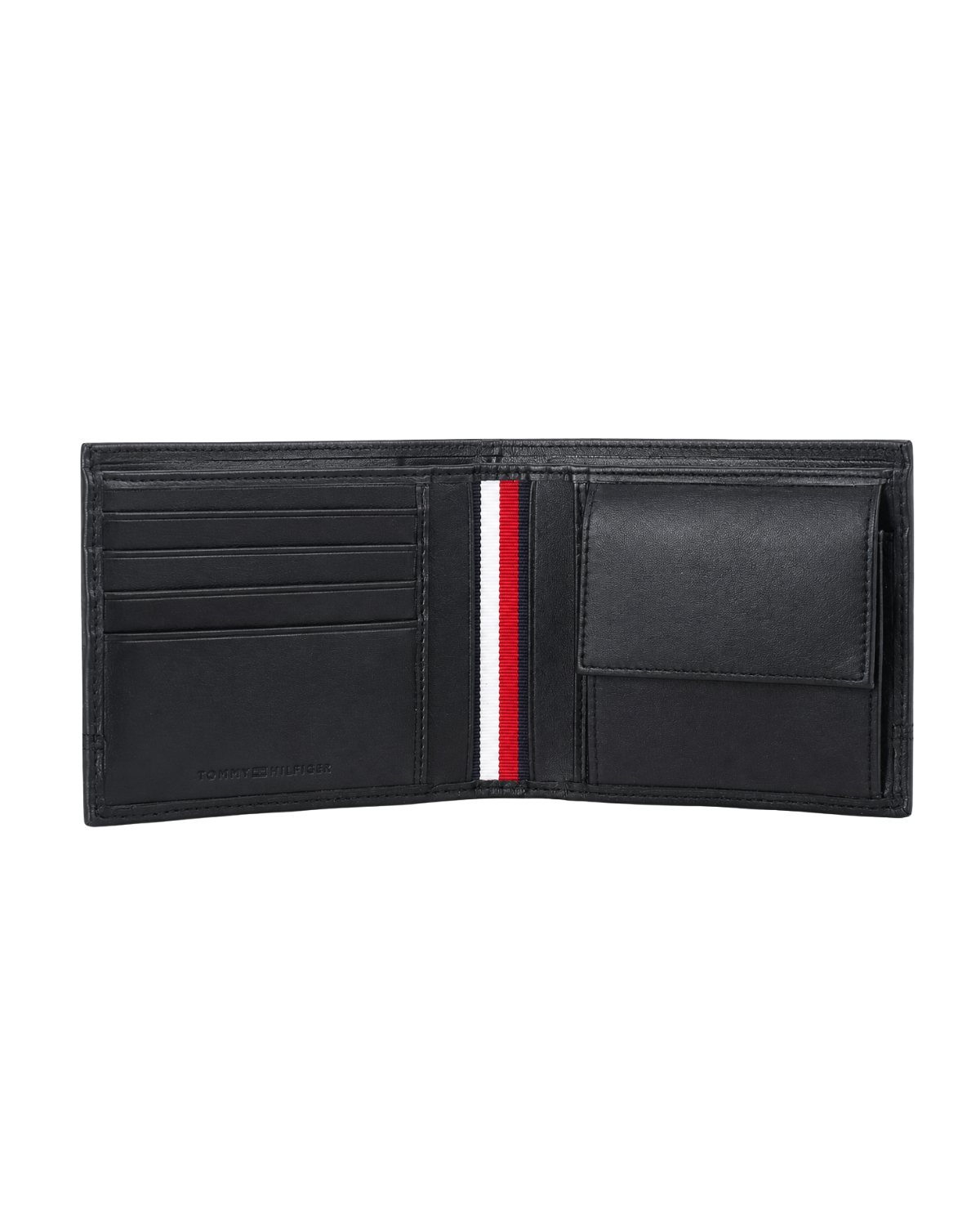 Tommy Black Leather Coin Wallet