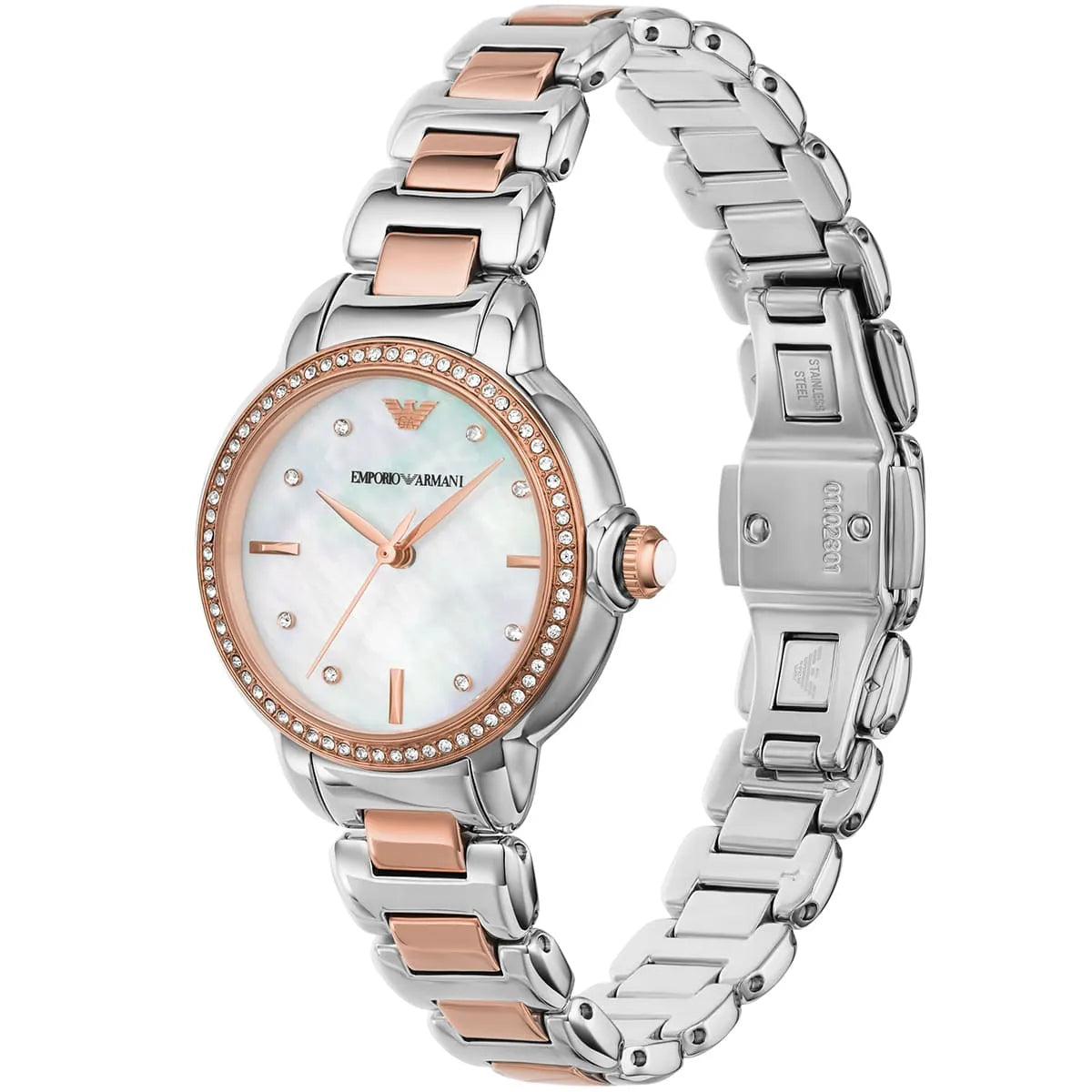Emporio Armani Two Tone Rose Gold Watch