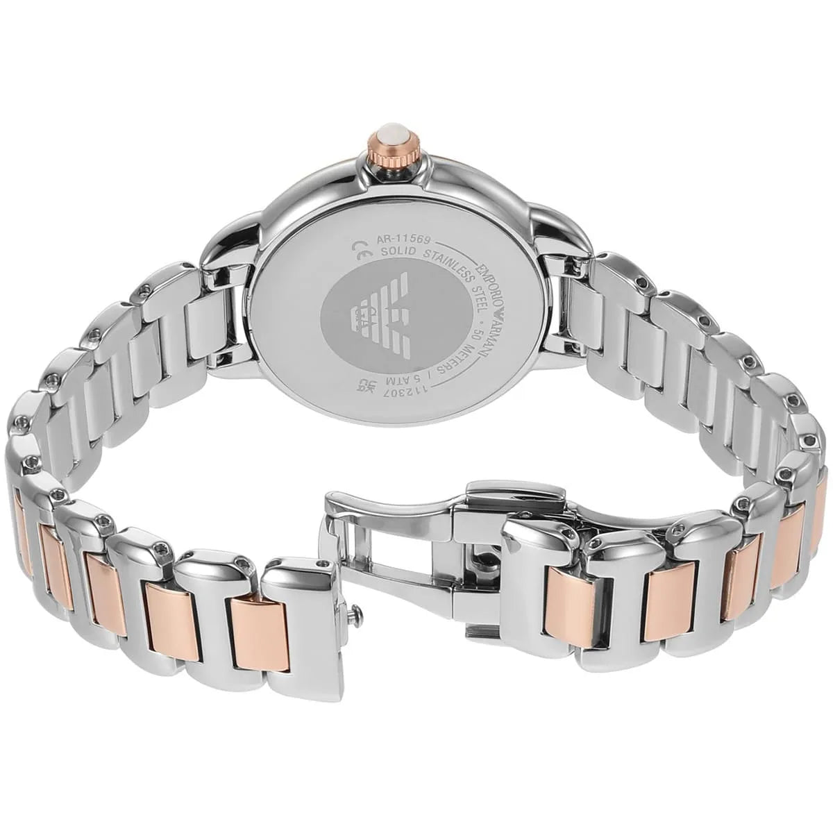 Emporio Armani Two Tone Rose Gold Watch