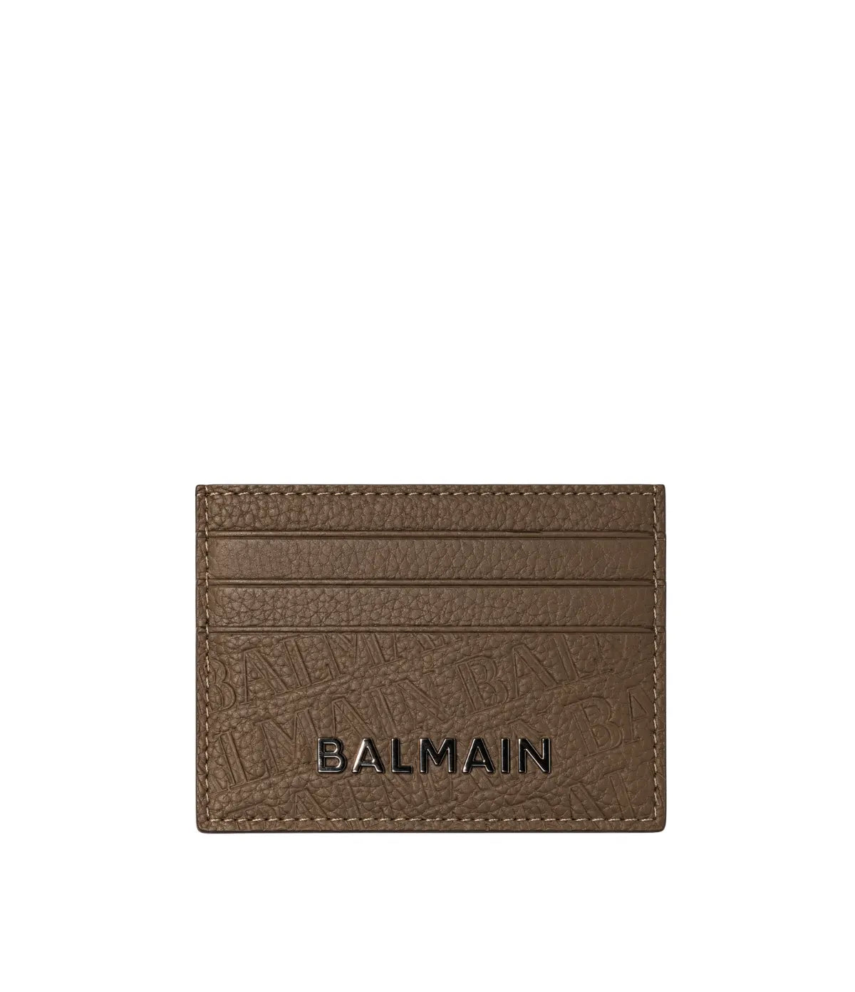 Balmain card holder in coffee brown front view - men's coffee brown Balmain card holder, available in Sri Lanka at Time Vault