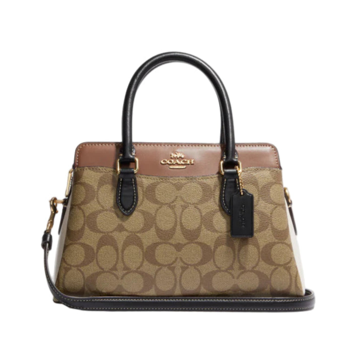 Mini Darcie Carryall Bag In Colorblock Signature Canvas