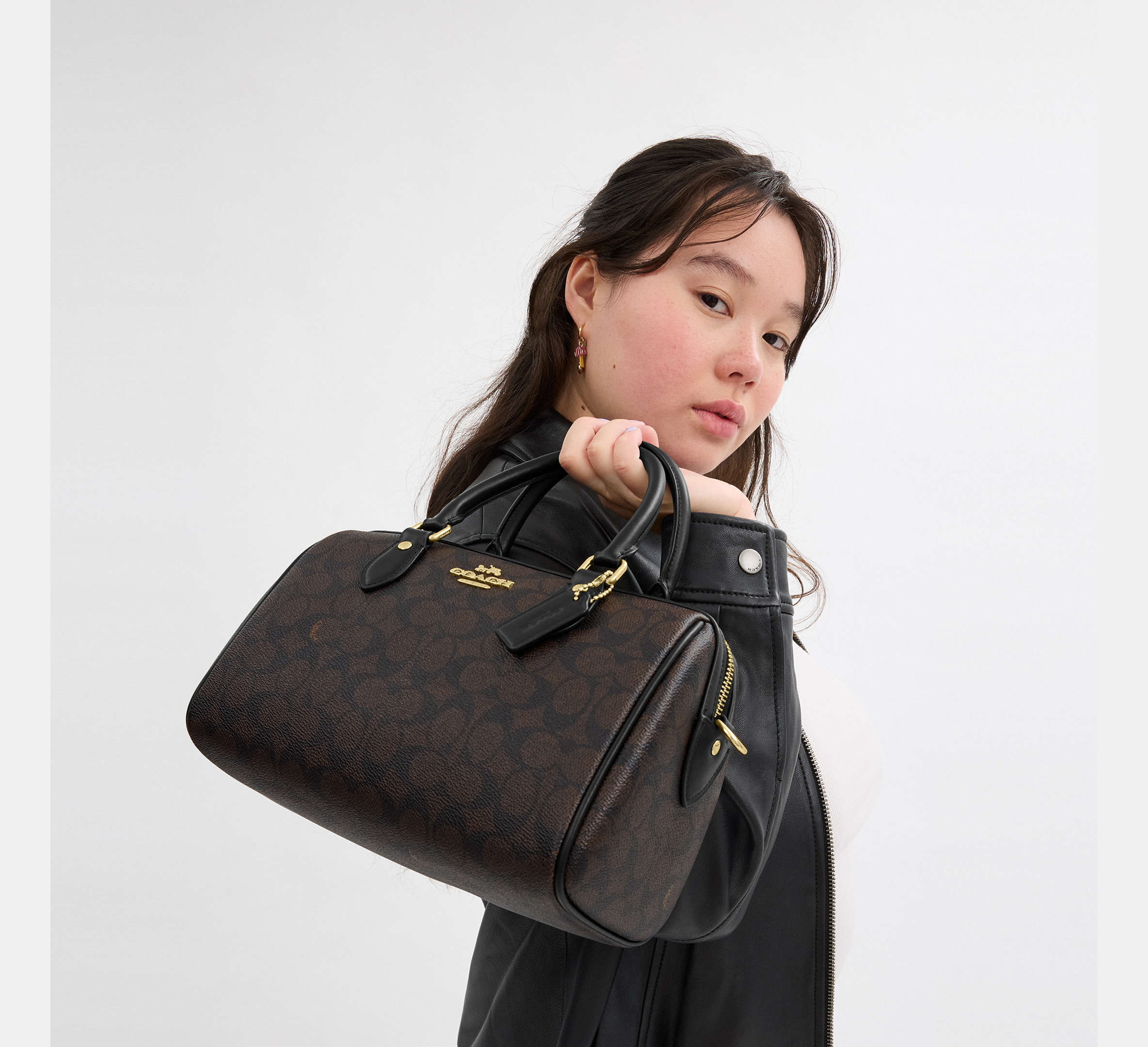 Rowan Satchel Bag in Signature Canvas