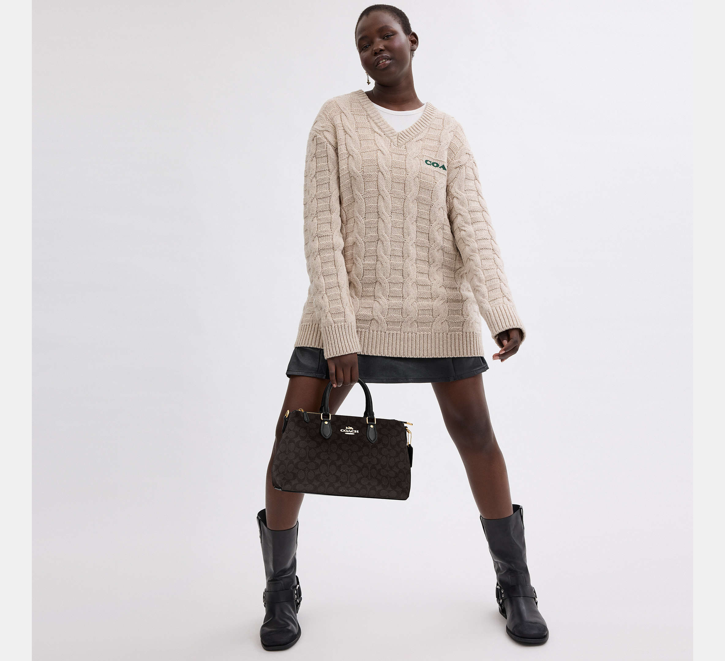Georgia Satchel Bag in Signature Canvas