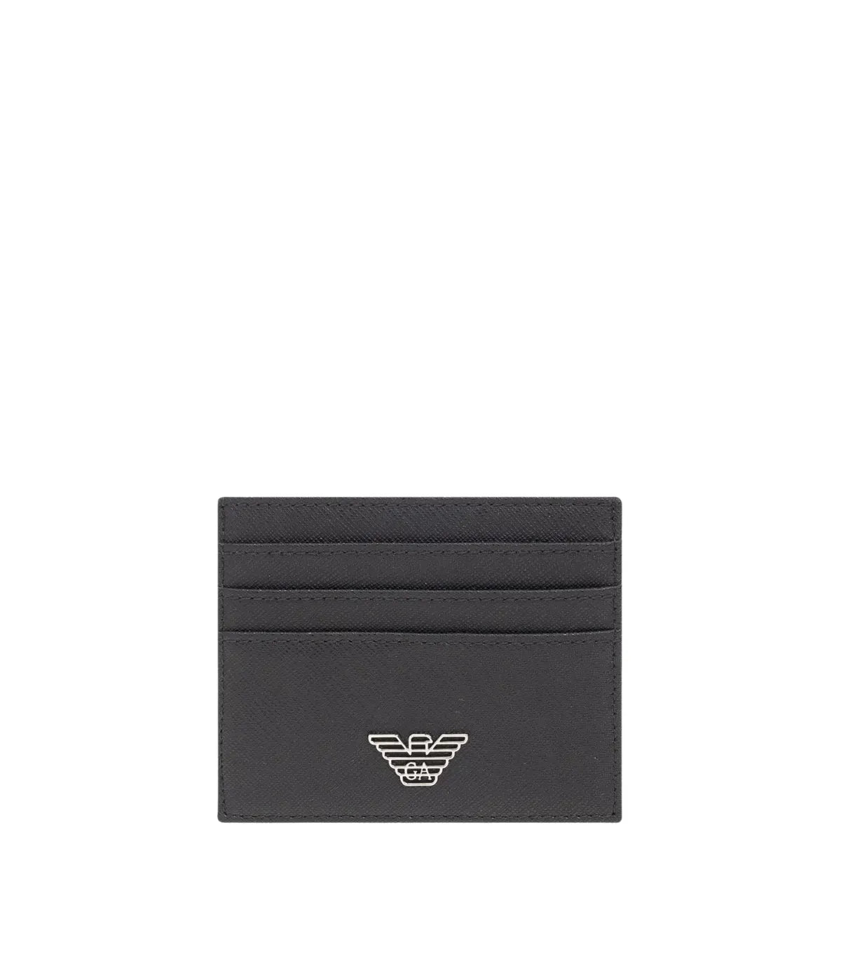 Emporio Armani Sustainability Card Holder Y4R237-Y138E-81072 front view - men's black Emporio Armani wallet set, available in Sri Lanka at Time Vault