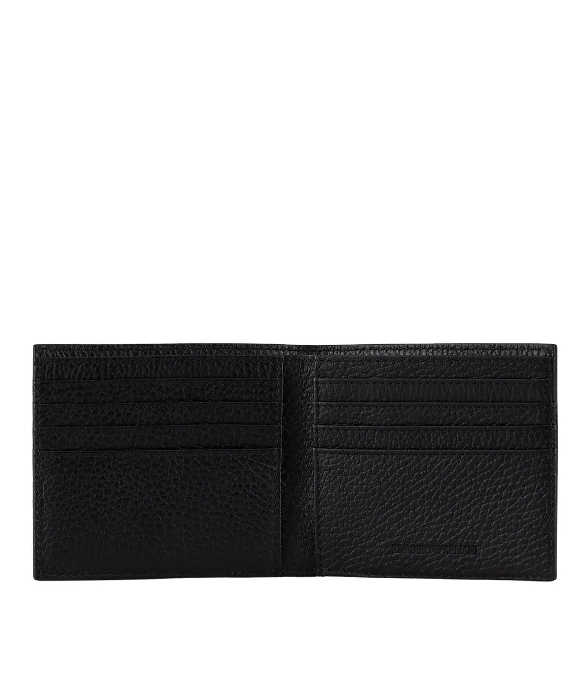 Interior view of the Emporio Armani wallet Y4R168-Y068E-80001 showing its card, cash and accessory compartments