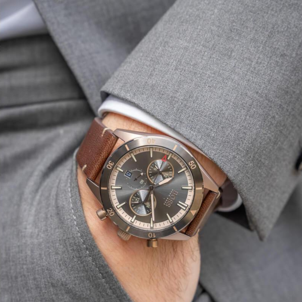 Lifestyle image of the Hugo Boss Chronograph Watch.