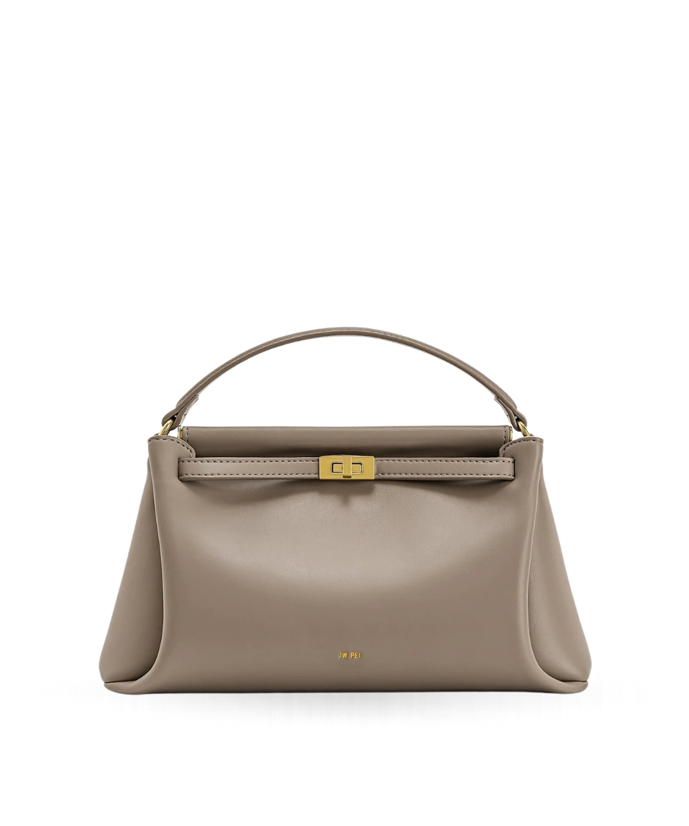 Carmen Top Handle Bag Apricot front view - women's apricot JW PEI bag, available in Sri Lanka at Time Vault