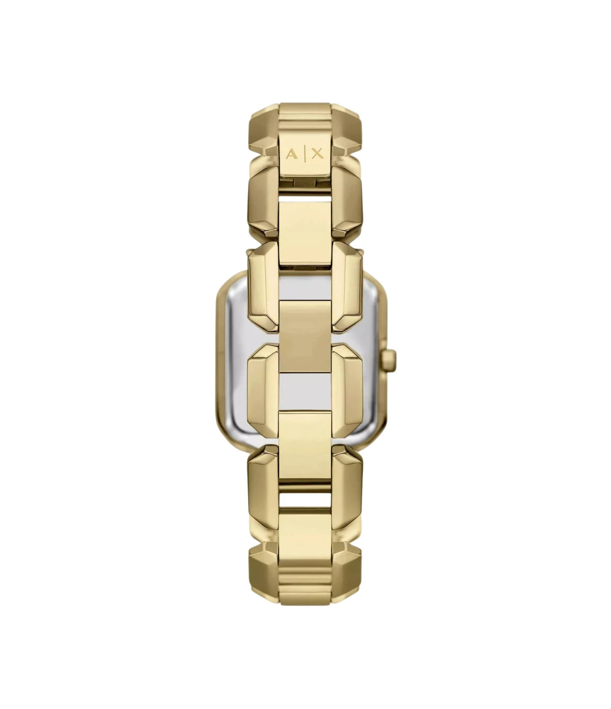 Back view of the Armani Exchange Leila AX5735 gold-tone stainless steel case