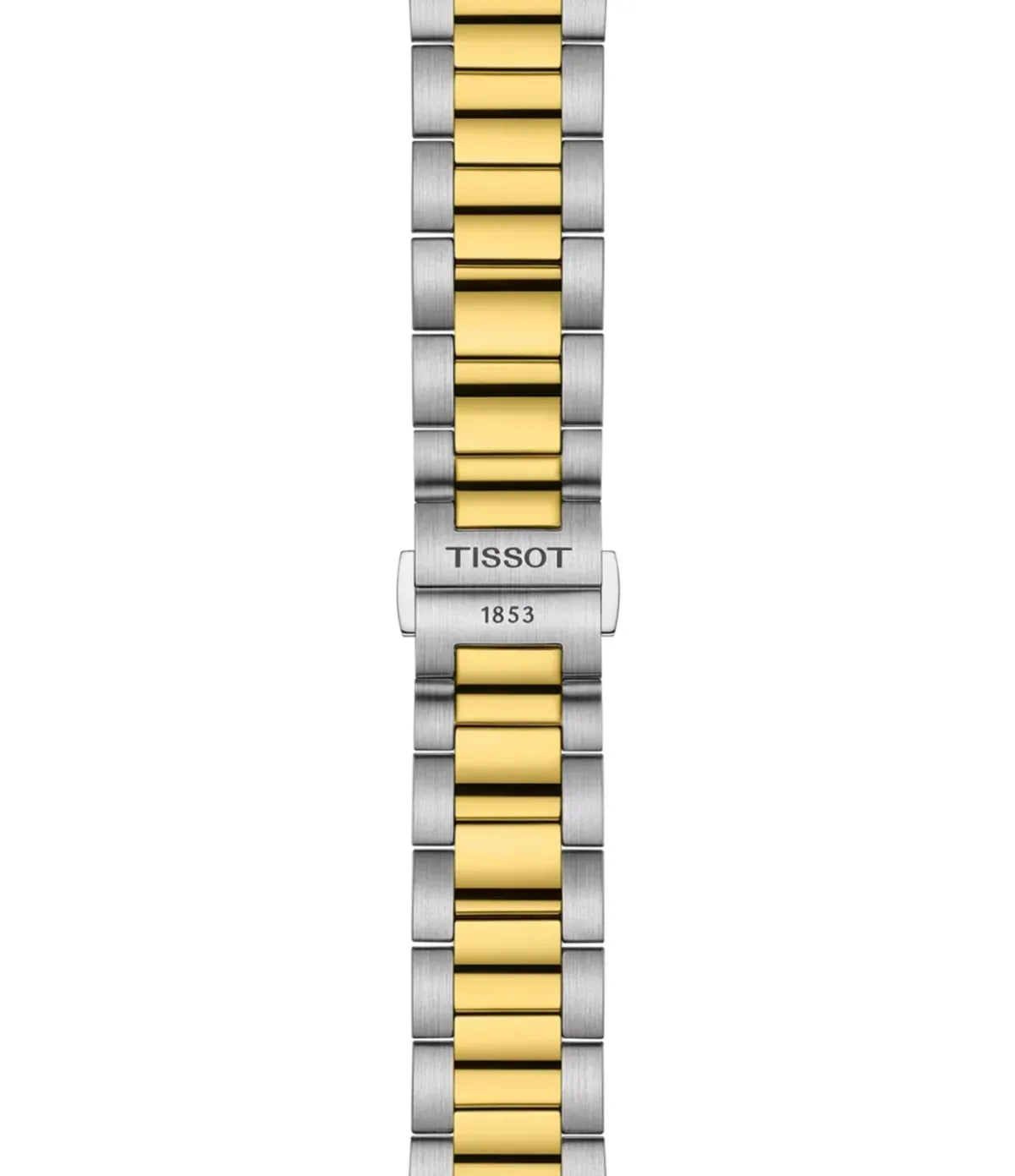 Strap of the Tissot PR 100 T1504172203100 showing the 316l stainless steel bracelet