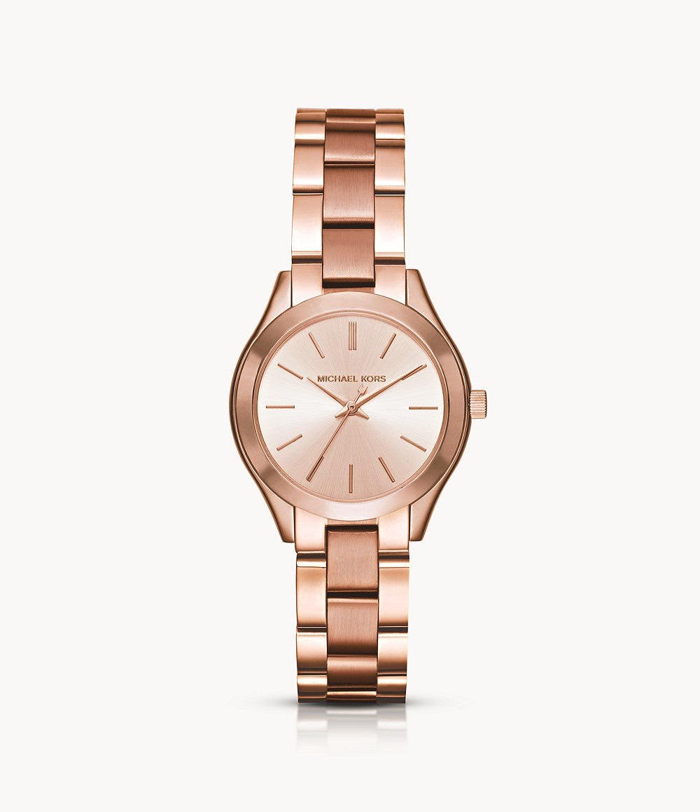 Michael Kors Mini Slim Runway Rose-Gold Tone Watch