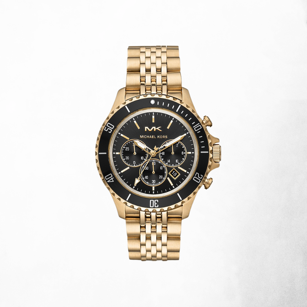 Michael Kors Bayville Chronograph Gold-Tone Stainless Steel Watch