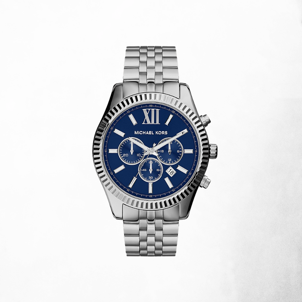 Michael Kors Men'S Silver-Tone Lexington Watch