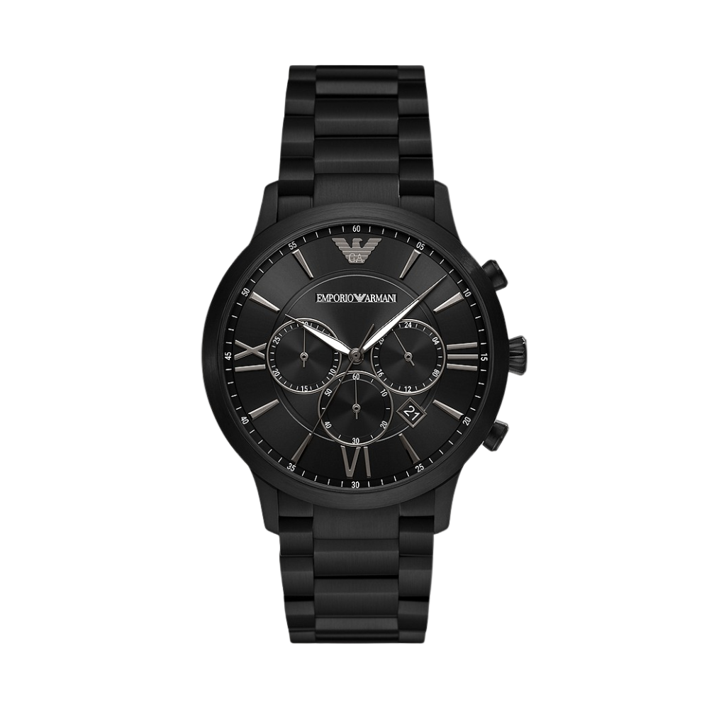 Emporio Armani Chronograph Black Stainless Steel Watch