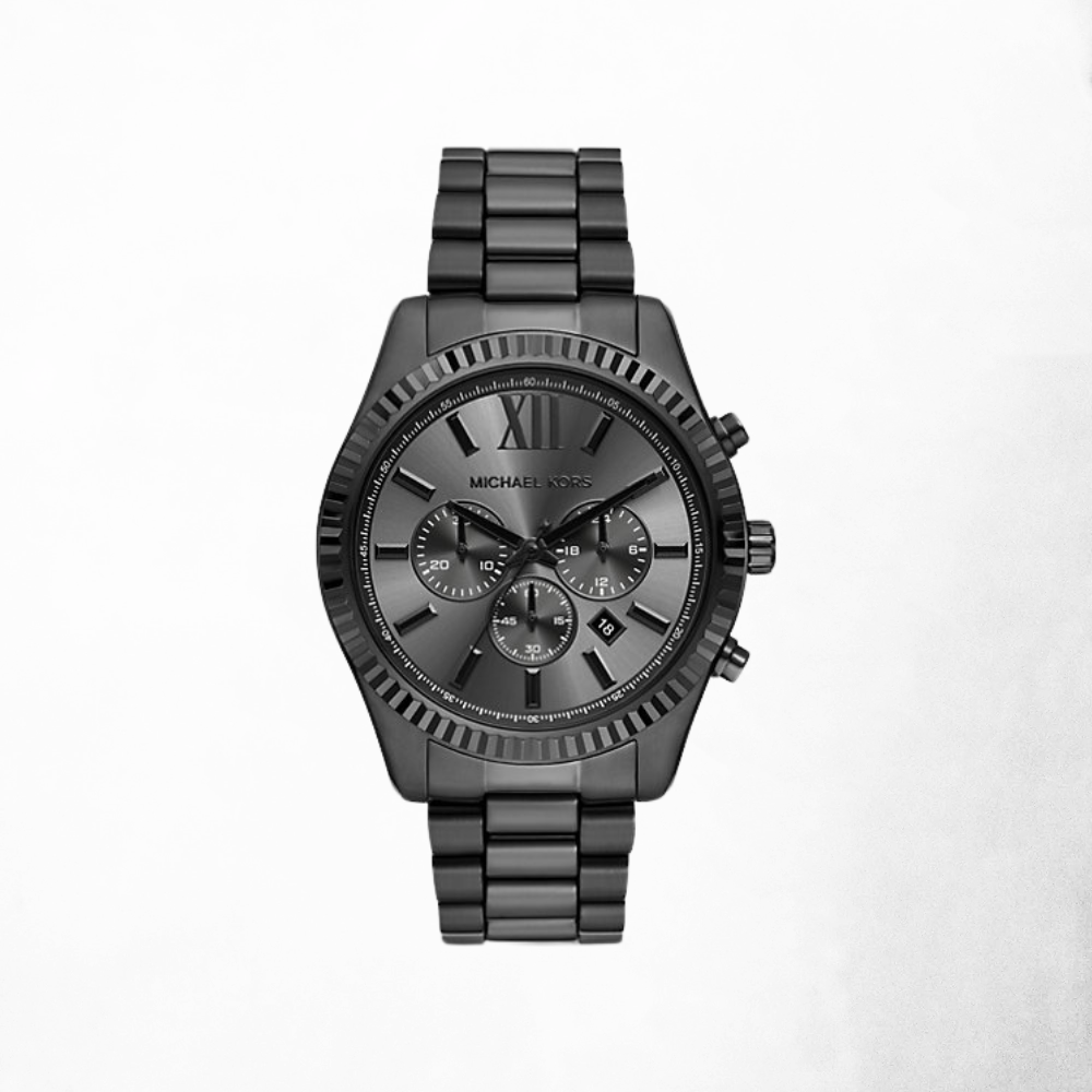 Michael Kors Lexington Chronograph Black Stainless Steel Men's Watch