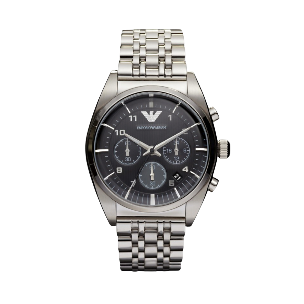 Emporio Armani Classic Black Dial Chronograph Mens Watch