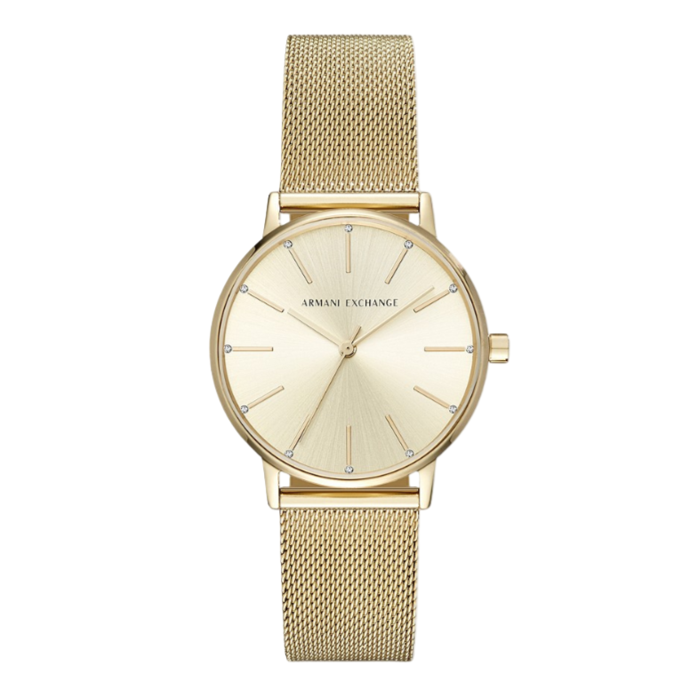 Armani Exchange Three-Hand Gold-Tone Steel Watch