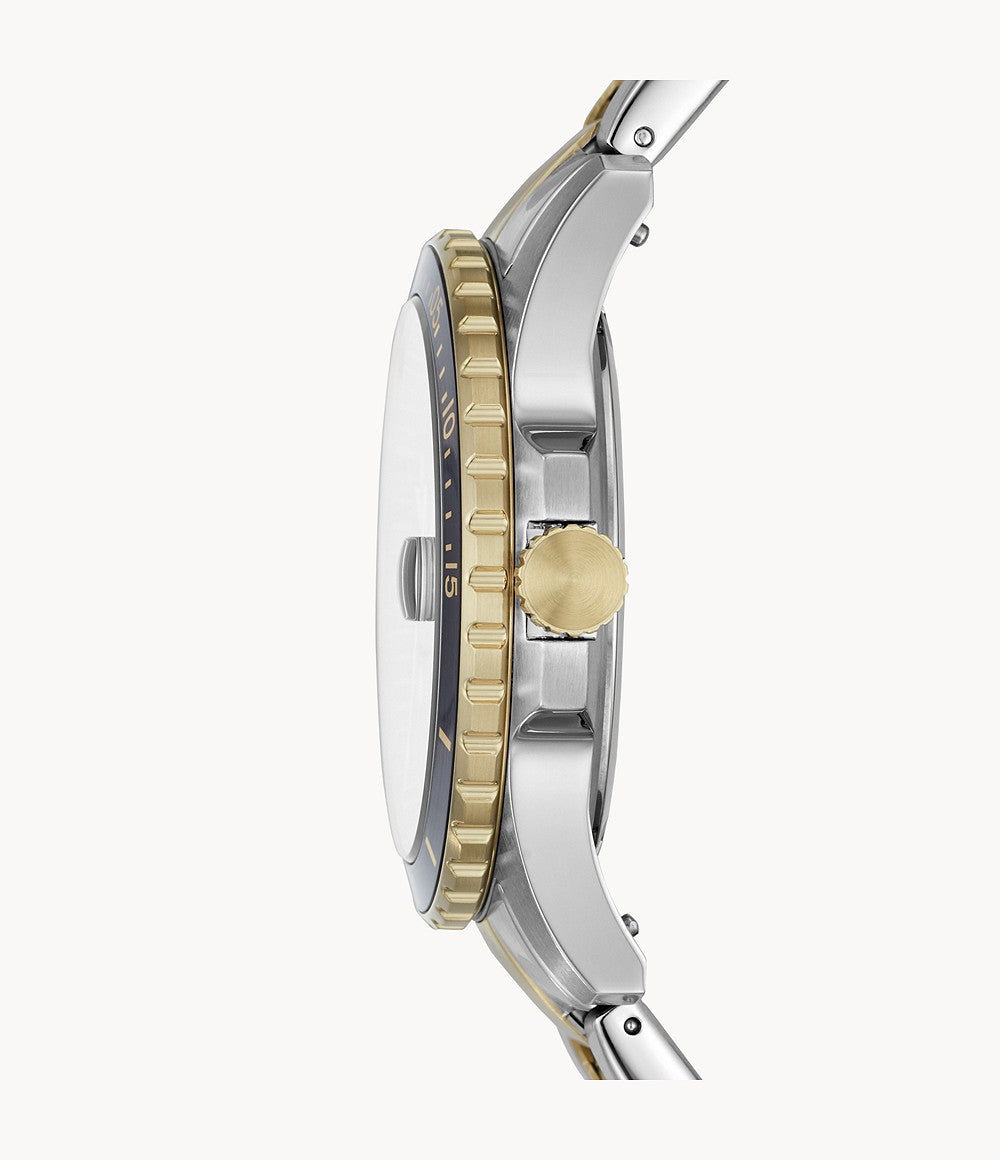 Fossil FB-01 Three-Hand Date Two-Tone Men's Watch
