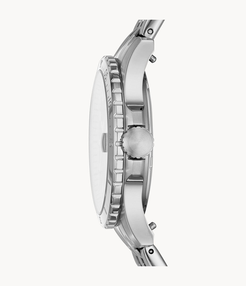Fossil Fb-01 Silver Ladies Watch
