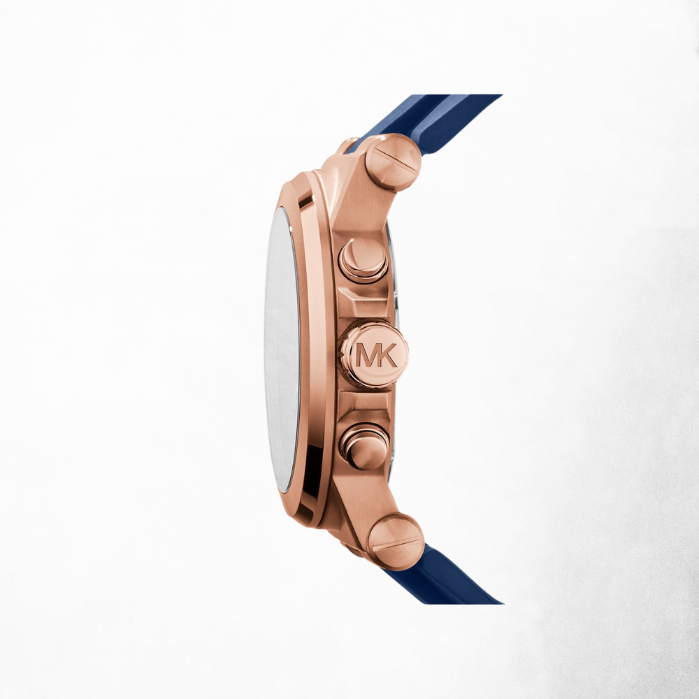 Michael Kors Men'S Rose Gold-Tone Navy Dylan Watch