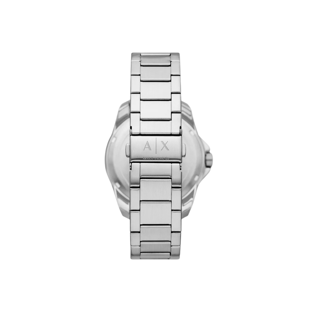 Armani Exchange Three Hand Date Stainless Steel Watch
