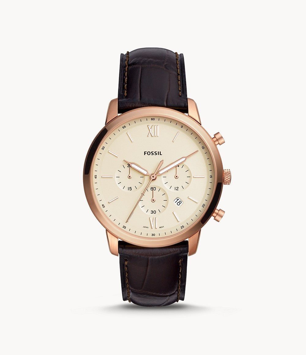 Fossil Neutra Chronograph Brown Croco Leather Watch