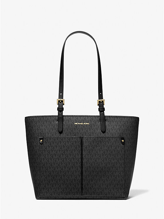 MK Jet Set Medium Logo Pocket Tote Bag