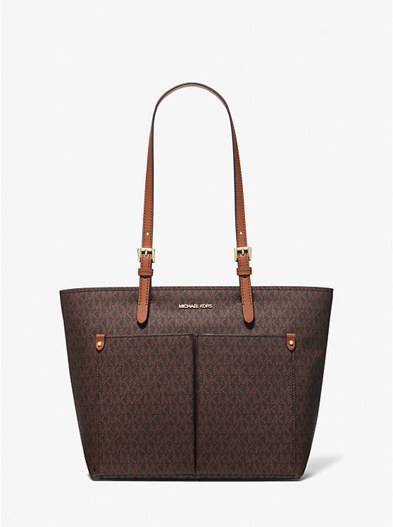 Mk Jet Set Medium Logo Pocket Tote Bag