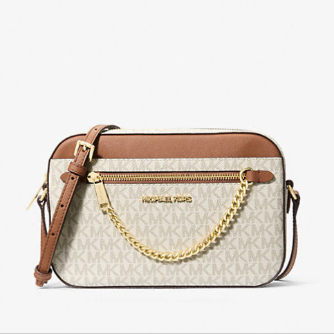 MK Jet Set Large Logo Crossbody Bag