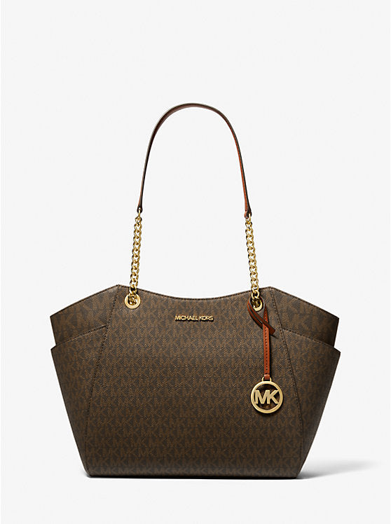 Mk Jet Set Large Large Signature Logo Shoulder Bag