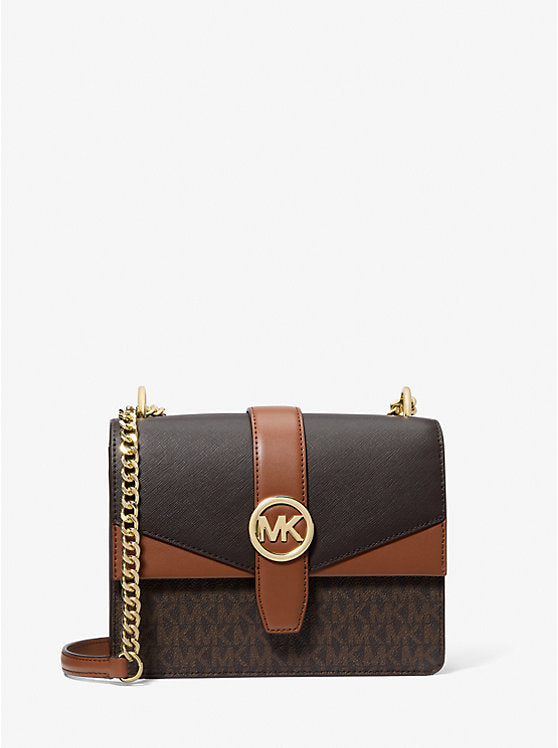 MK Greenwich Small Color-Block Signature Logo Crossbody Bag