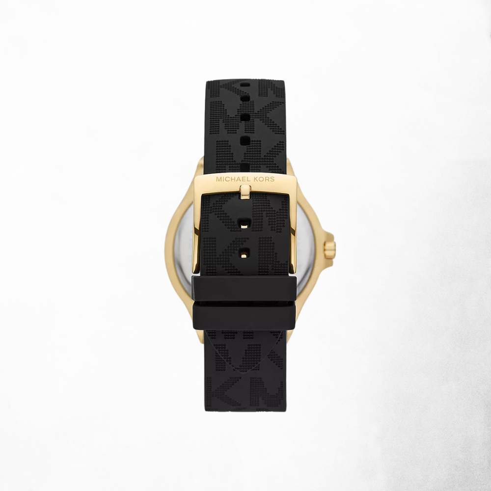 Michael Kors Mini Lennox Three Hand Black Silicone Watch