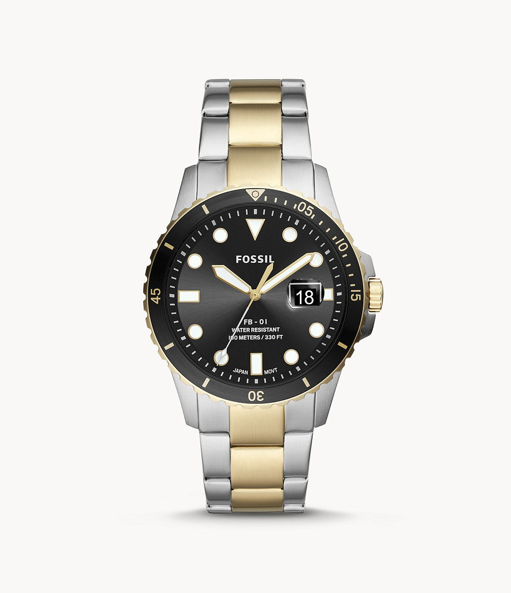 Fossil FB-01 Three-Hand Date Two-Tone Men's Watch