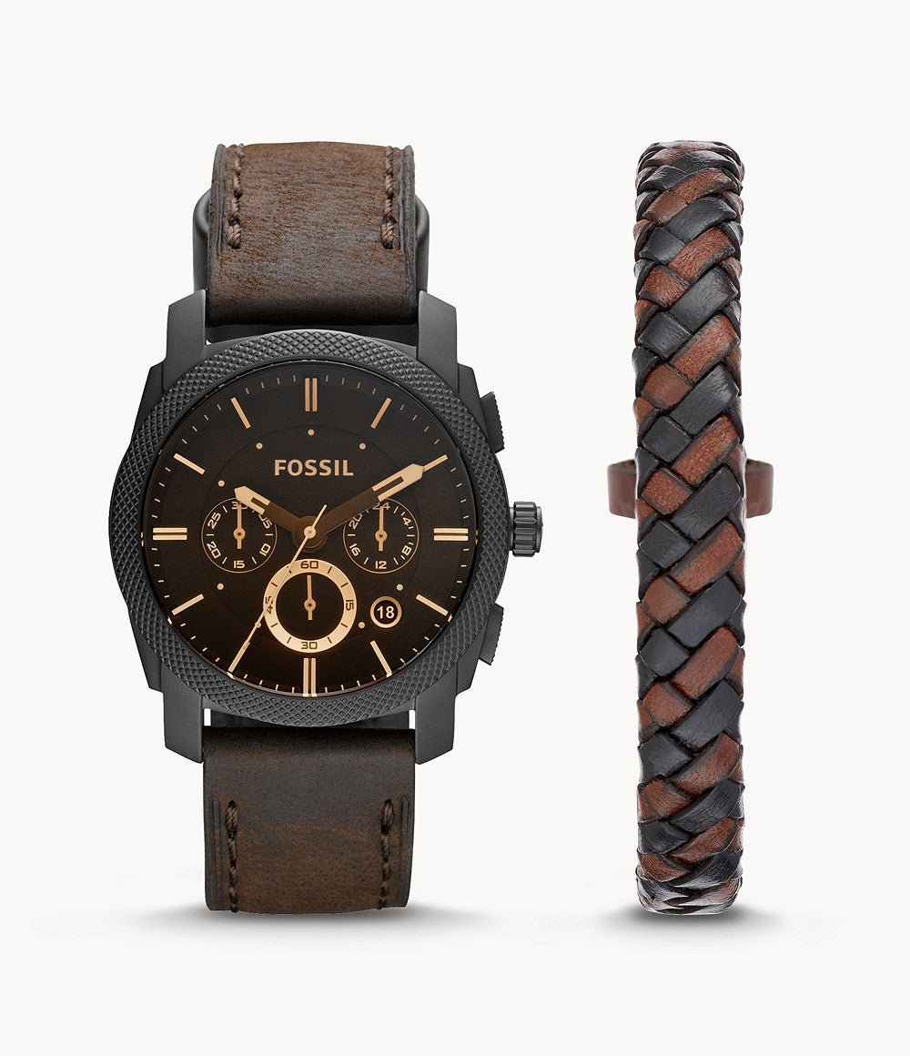 Fossil Machine Chronograph Brown Leather Watch