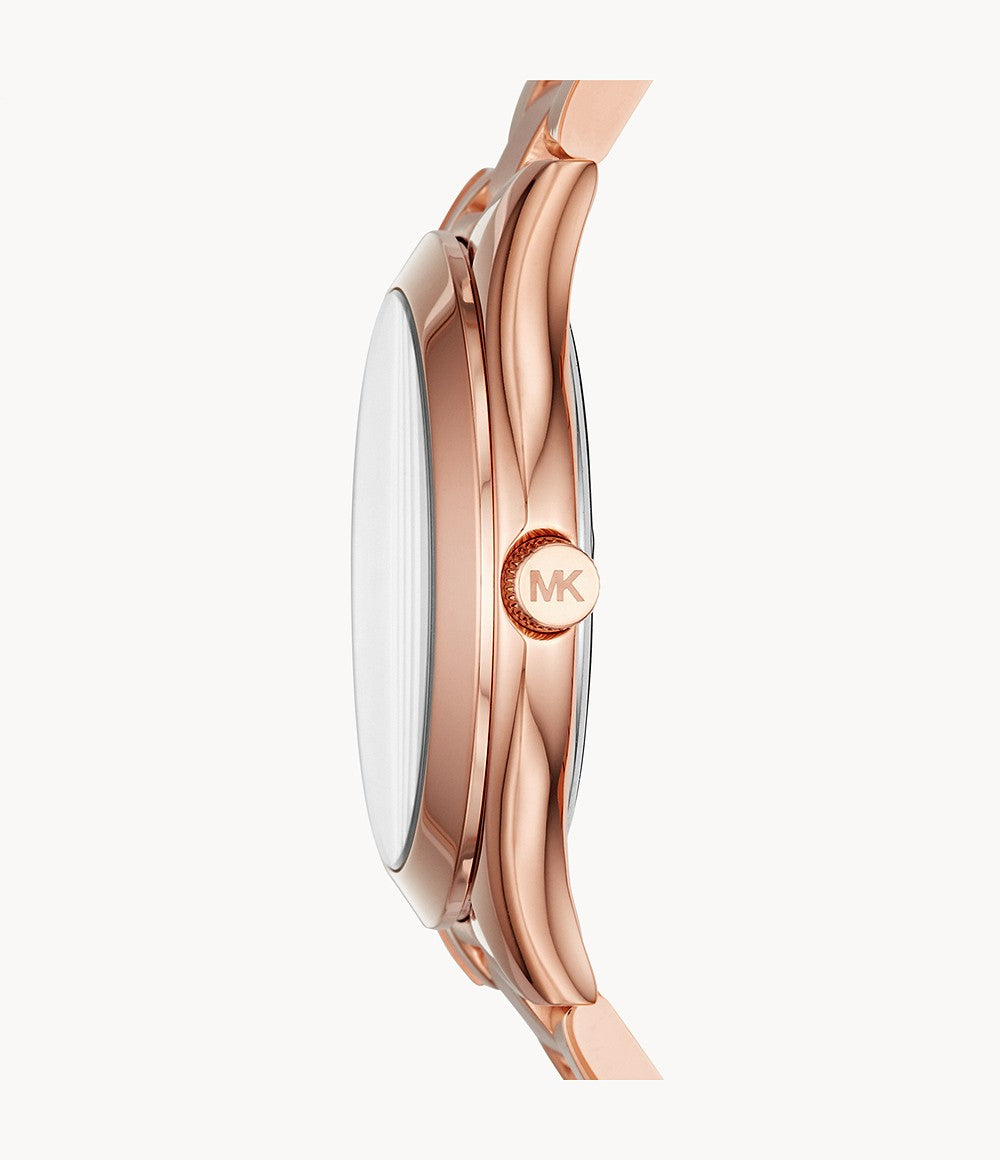 Michael Kors Mini Slim Runway Rose-Gold Tone Watch